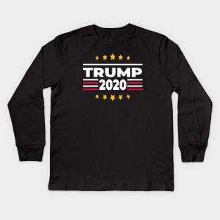 Trump 2020 president again Kids Long Sleeve T-Shirt